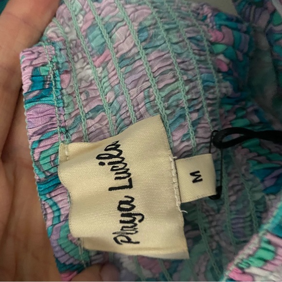 NEW Playa Lucila Printed Halter Cut Out Top Medium - Picture 9 of 10